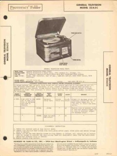 general television model 22a5c am radio phono sams photofact manual general television model 22a5c am radio phono sams photofact manual