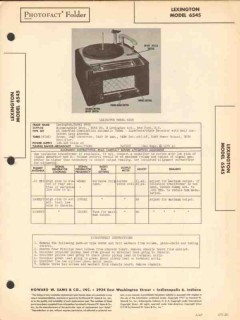 lexington model 6545 am radio receiver phono sams photofact manual lexington model 6545 am radio receiver phono sams photofact manual