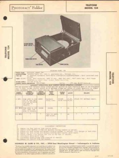 teletone model 134 am radio receiver phonograph sams photofact manual teletone model 134 am radio receiver phonograph sams photofact manual