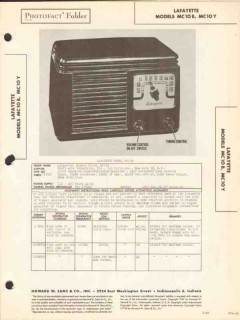 lafayette model mc10b mc10y am radio receiver sams photofact manual