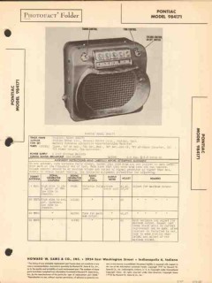 pontiac models 984171 7 tube am car radio sams photofact manual pontiac models 984171 7 tube am car radio sams photofact manual