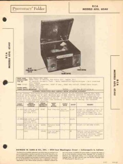 rca models 65u 65au am radio receiver phonograph sams photofact manual rca models 65u 65au am radio receiver phonograph sams photofact manual