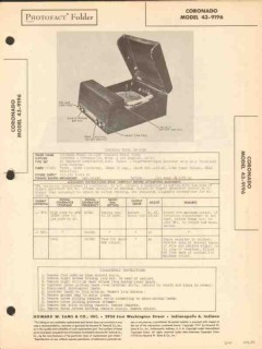 coronado model 43-9196 am radio receiver phono sams photofact manual coronado model 43-9196 am radio receiver phono sams photofact manual