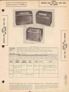 jewel model 50x series 4 tube am radio receiver sams photofact manual