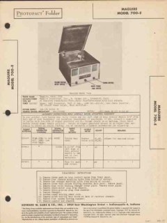 maguire model 700-e am radio receiver phonograph sams photofact manual maguire model 700-e am radio receiver phonograph sams photofact manual
