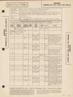 midwest model s8 st-8 tm-8 am sw radio receiver sams photofact manual