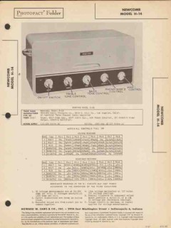 newcomb model h-14 6 tube 3ch audio amplifier sams photofact manual newcomb model h-14 6 tube 3ch audio amplifier sams photofact manual