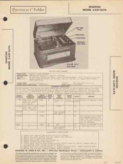 sparton model 6aw26pa am sw radio receiver phono sams photofact manual sparton model 6aw26pa am sw radio receiver phono sams photofact manual