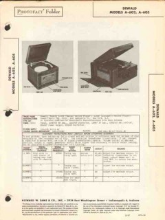 dewald model a602 a605 am radio receiver phono sams photofact manual dewald model a602 a605 am radio receiver phono sams photofact manual
