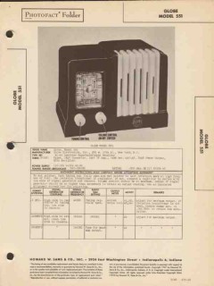 globe model 551 5 tube am radio receiver sams photofact manual globe model 551 5 tube am radio receiver sams photofact manual