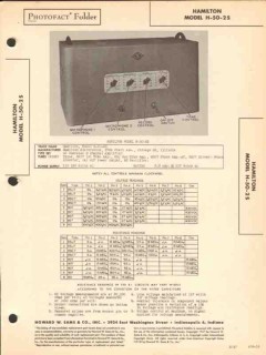 hamilton model h-50-2s 9 tube audio amplifier sams photofact manual hamilton model h-50-2s 9 tube audio amplifier sams photofact manual