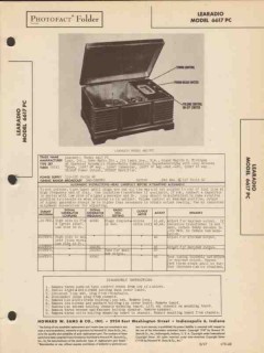 learadio model 6617pc am radio receiver phono sams photofact manual learadio model 6617pc am radio receiver phono sams photofact manual