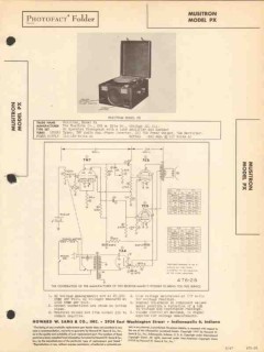 musitron model px phonograph record player sams photofact manual musitron model px phonograph record player sams photofact manual