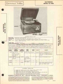 watterson model rc-4581 am radio receiver phono sams photofact manual watterson model rc-4581 am radio receiver phono sams photofact manual