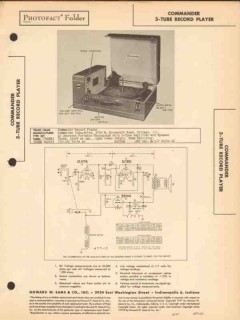 commander model 428 phonograph record changer sams photofact manual