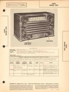 fada model 1001 6 tube am radio receiver sams photofact manual fada model 1001 6 tube am radio receiver sams photofact manual