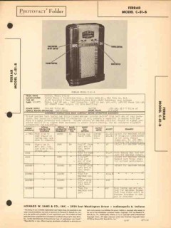 ferrar model c-81-b 8 tube am sw radio receiver sams photofact manual ferrar model c-81-b 8 tube am sw radio receiver sams photofact manual