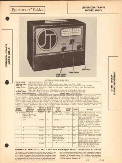 jefferson-travis model mr-3 am sw radio receiver sams photofact manual