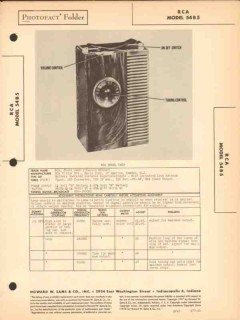 rca model 54b5 4 tube portable am radio receiver sams photofact manual rca model 54b5 4 tube portable am radio receiver sams photofact manual
