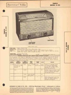 temple model g-515 5 tube am radio receiver sams photofact manual temple model g-515 5 tube am radio receiver sams photofact manual