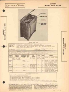 crosley model 66cs 66csm am sw radio phonograph sams photofact manual