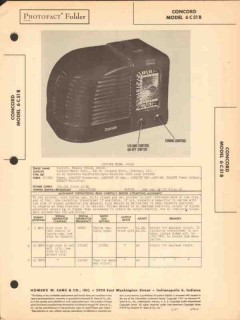 concord model 6c51b 6c51w am radio receiver sams photofact manual concord model 6c51b 6c51w am radio receiver sams photofact manual