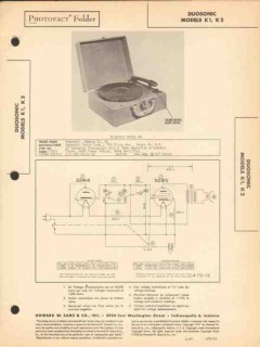 duosonic models k1 k2 phonograph record player sams photofact manual duosonic models k1 k2 phonograph record player sams photofact manual