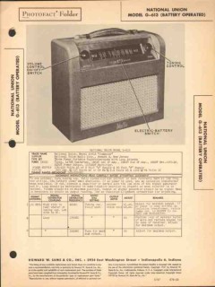 national union model g-613 am radio receiver sams photofact manual national union model g-613 am radio receiver sams photofact manual