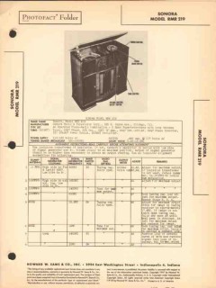 sonora model rmr219 8 tube am radio receiver sams photofact manual sonora model rmr219 8 tube am radio receiver sams photofact manual
