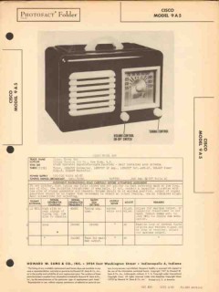 cisco model 9a5 5 tube am radio receiver sams photofact manual