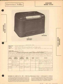 concord model 6e51b 5 tube am radio receiver sams photofact manual concord model 6e51b 5 tube am radio receiver sams photofact manual