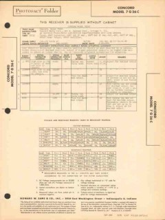 concord model 7g26c am sw radio receiver phono sams photofact manual concord model 7g26c am sw radio receiver phono sams photofact manual