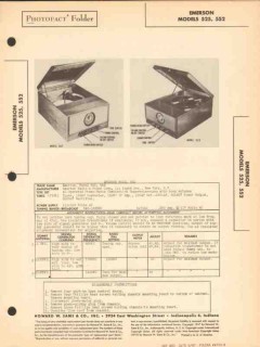 emerson model 525 552 am radio phonograph sams photofact manual emerson model 525 552 am radio phonograph sams photofact manual