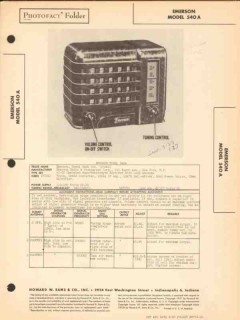 emerson model 540a 5 tube am radio receiver sams photofact manual emerson model 540a 5 tube am radio receiver sams photofact manual