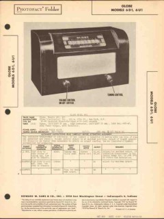 globe model 6d1 6u1 am radio receiver sams photofact manual globe model 6d1 6u1 am radio receiver sams photofact manual