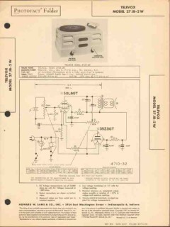 televox model 27jb-2w phonograph record player sams photofact manual televox model 27jb-2w phonograph record player sams photofact manual