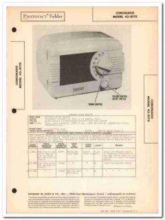 coronado model 43-8178 5-tube am radio receiver sams photofact manual coronado model 43-8178 5-tube am radio receiver sams photofact manual