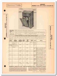 midwest model s-12 st-12 sg12 5-band radio phono sams photofact manual