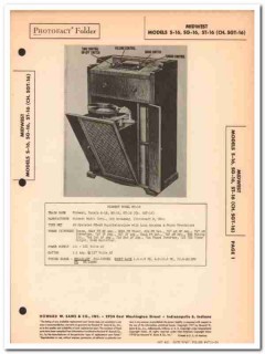 midwest model s-16 st-16 sg16 5-band radio phono sams photofact manual