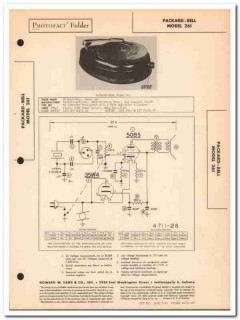 packard-bell model 261 2-tube phonograph sams photofact manual packard-bell model 261 2-tube phonograph sams photofact manual