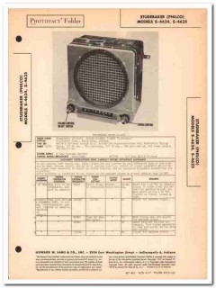 studebaker model s-4624 4625 liberator am radio sams photofact manual studebaker model s-4624 4625 liberator am radio sams photofact manual