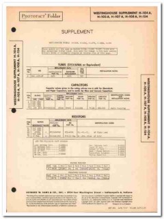 westinghouse model h-10xa h-154 radio supplement sams photofact manual westinghouse model h-10xa h-154 radio supplement sams photofact manual