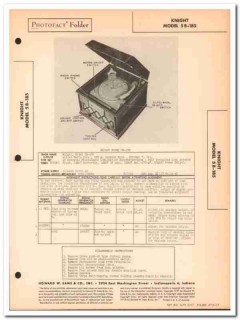 knight model 5b-185 am radio receiver phonograph sams photofact manual