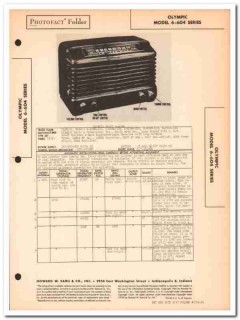olympic model 6-604 series am sw radio receiver sams photofact manual