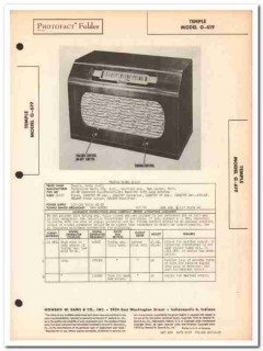 temple model g-619 6-tube am radio receiver sams photofact manual temple model g-619 6-tube am radio receiver sams photofact manual