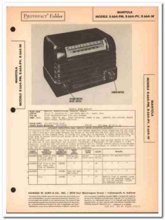 mantola model r664-pm r664-pv r664-w am radio sams photofact manual