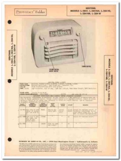Sentinel model L-284x L-284Nx 5-tube AM radio Sams Photofact manual Sentinel model L-284x L-284Nx 5-tube AM radio Sams Photofact manual