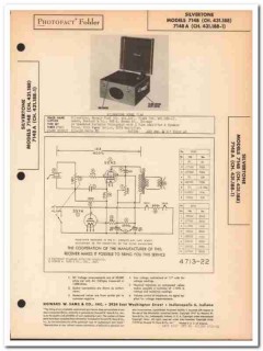 silvertone model 7148 7148a phono phonograph sams photofact manual silvertone model 7148 7148a phono phonograph sams photofact manual
