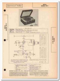 decca model dp-11 2-tube amplifier phonograph sams photofact manual