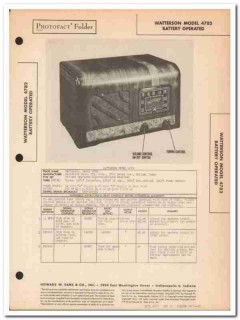 watterson model 4782 4-tube am radio receiver sams photofact manual watterson model 4782 4-tube am radio receiver sams photofact manual